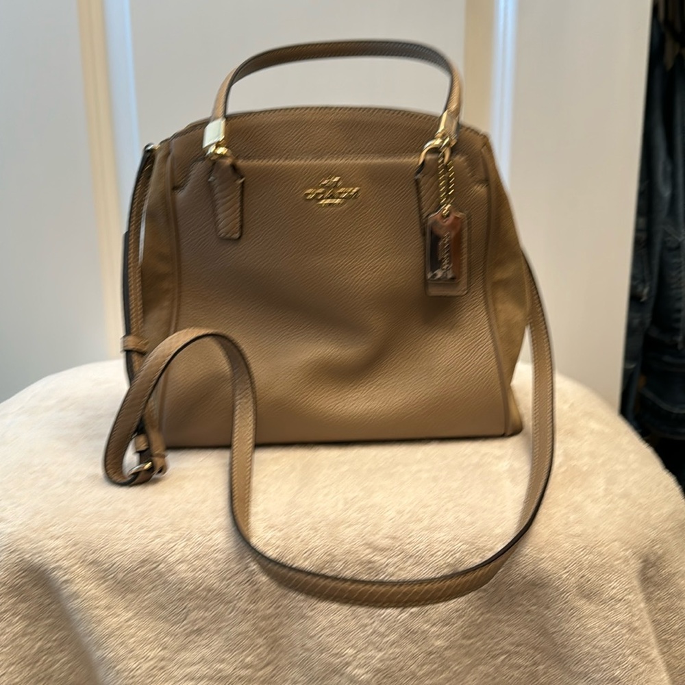 Coach Beige Leather/Suede Bag